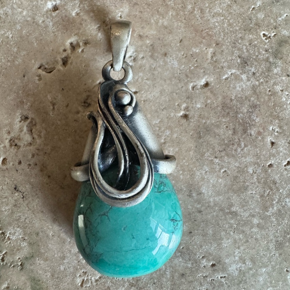 Silver and Turquoise Pendant